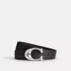Pasek dwustronny z rzeźbioną klamrą w kształcie litery C, 38 mm