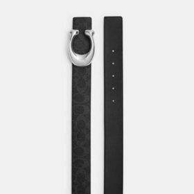 Pasek dwustronny z rzeźbioną klamrą w kształcie litery C, 38 mm