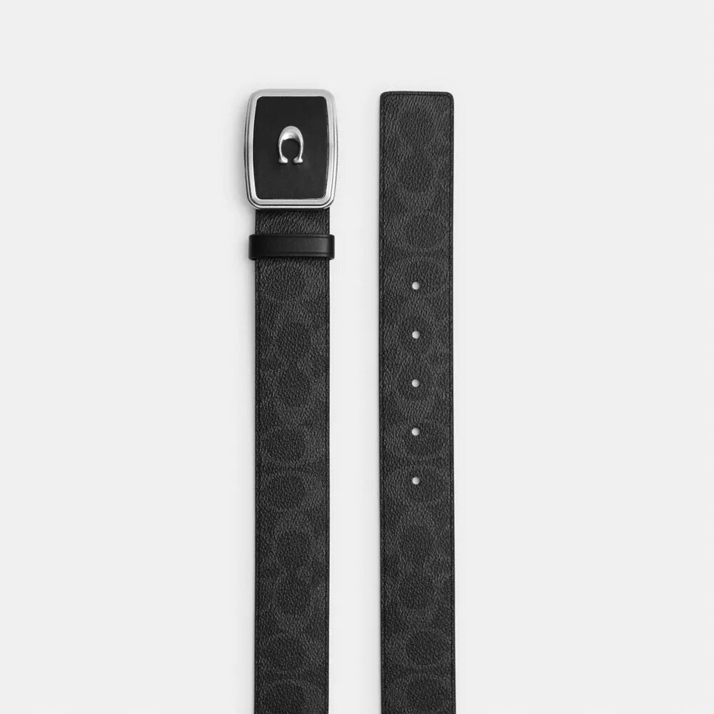 Pasek z charakterystyczną klamrą z tabliczką, 38 mm