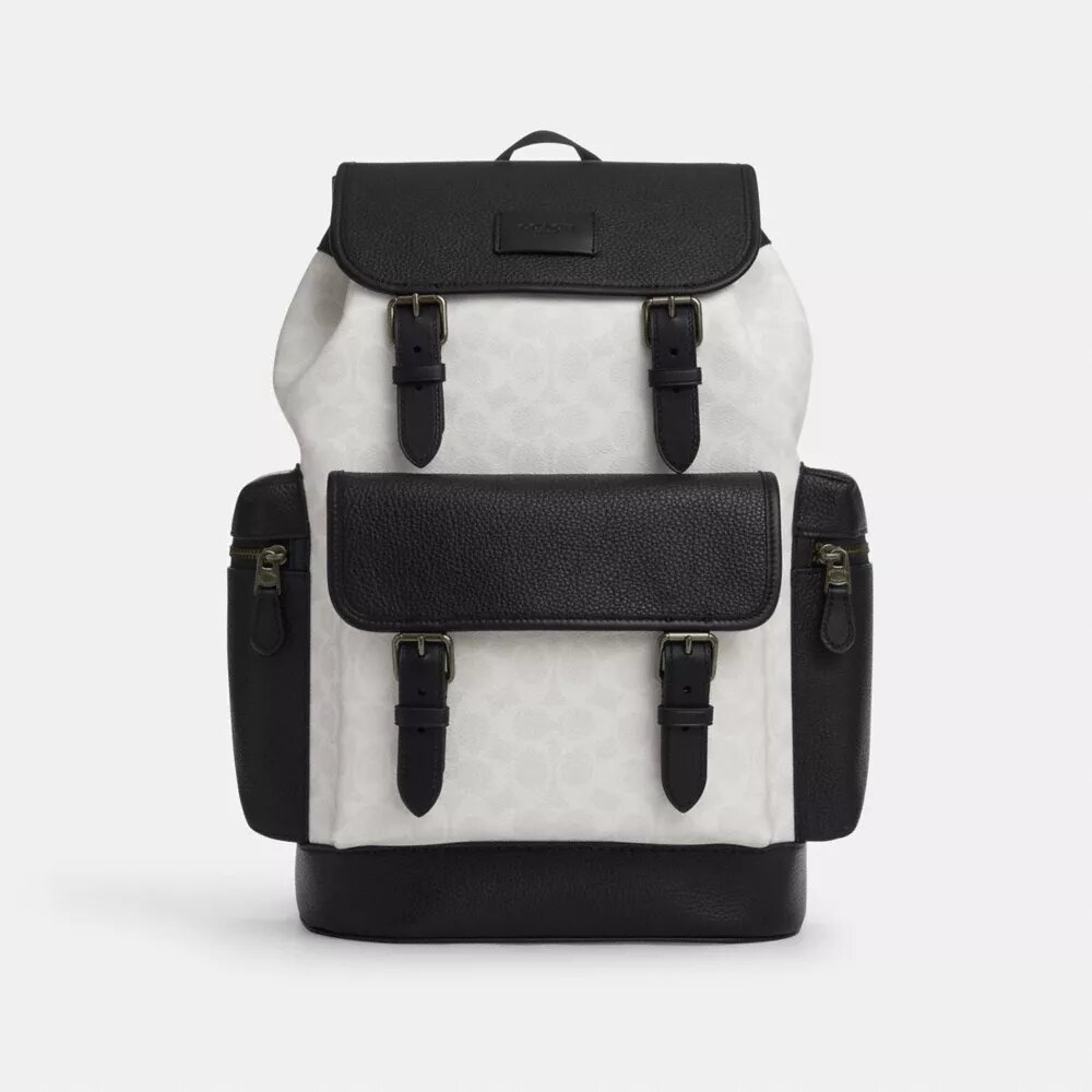 Plecak Sprint z Signature Canvas w stylu colorblock