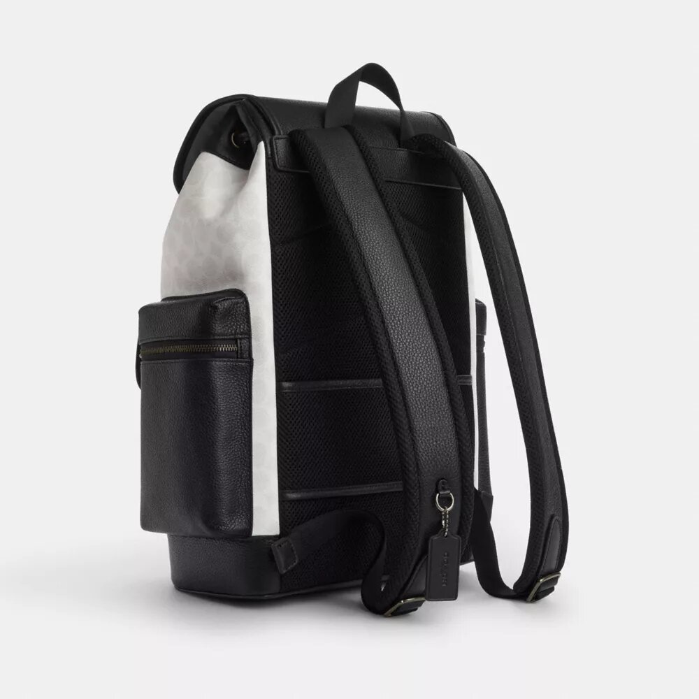 Plecak Sprint z Signature Canvas w stylu colorblock