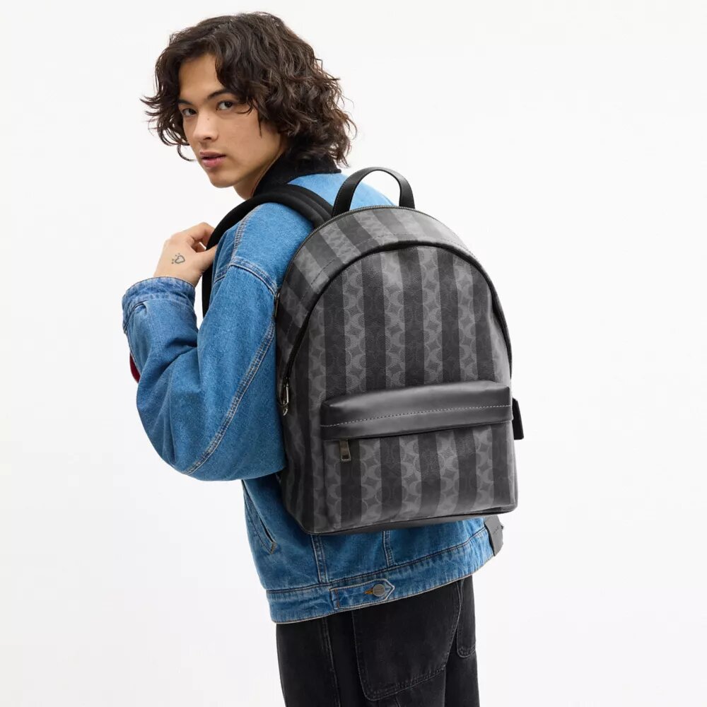 Plecak Taylor z Signature Canvas w paski
