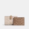 Portfel 2 w 1 z Signature Canvas w blokowe wzory