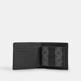 Portfel 3 w 1 z Signature Canvas w paski