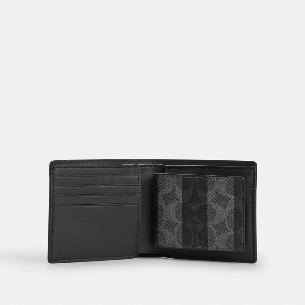 Portfel 3 w 1 z Signature Canvas w paski