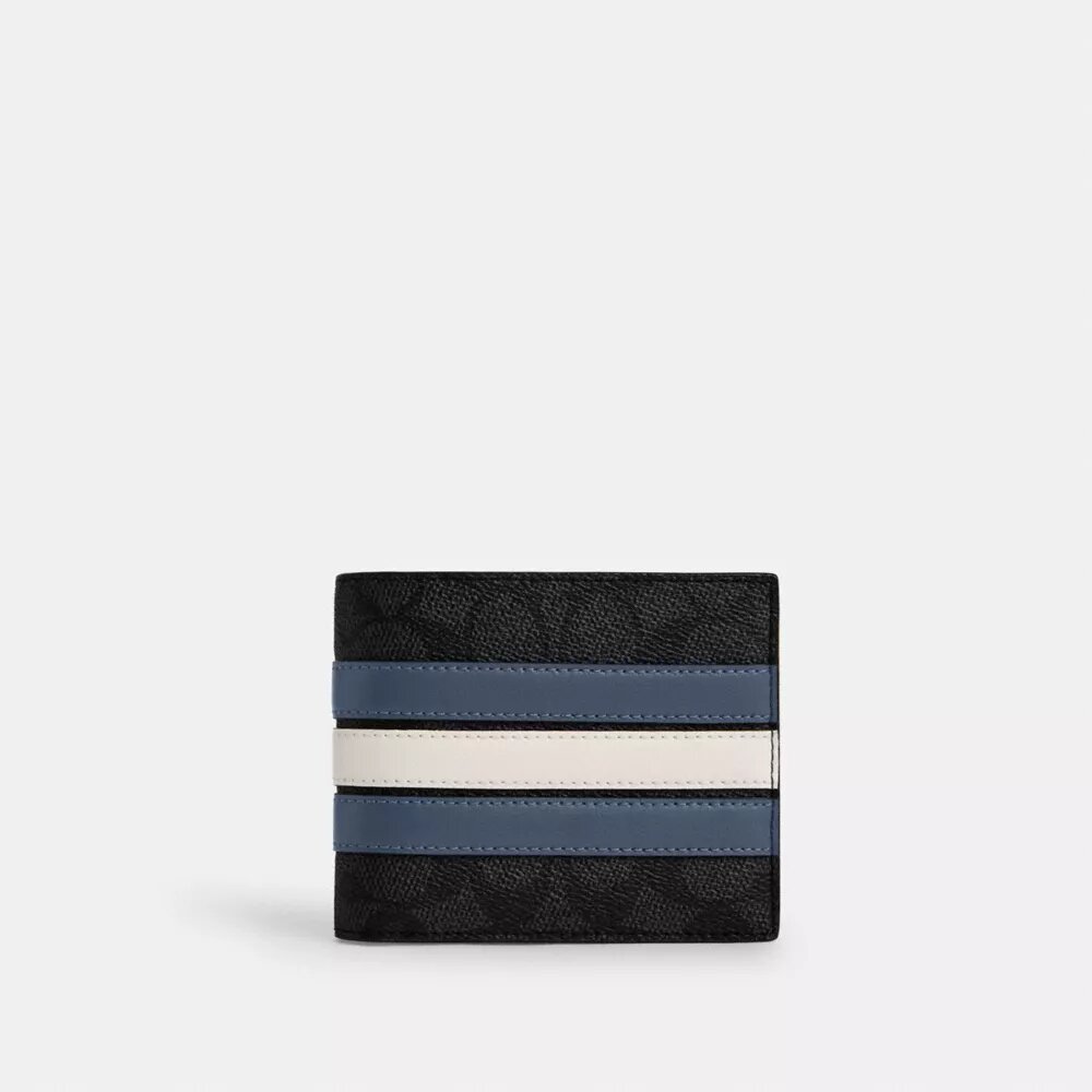 Portfel 3 w 1 z Signature Canvas w paski Varsity