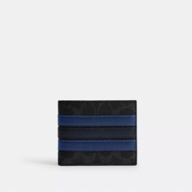 Portfel Id Billfold z Signature Canvas z paskiem w stylu „Varsity Stripe”