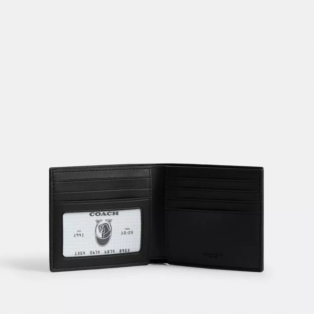 Portfel Id Billfold z Signature Canvas z paskiem w stylu „Varsity Stripe”