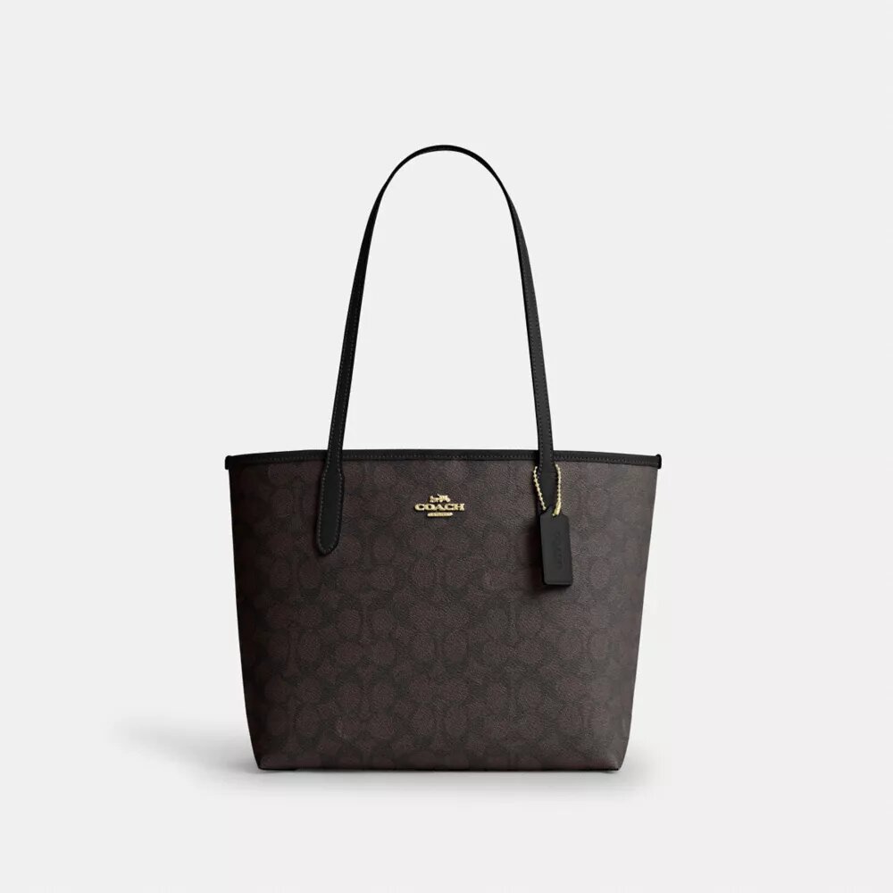 Średnia torba Shopper z Signature Canvas