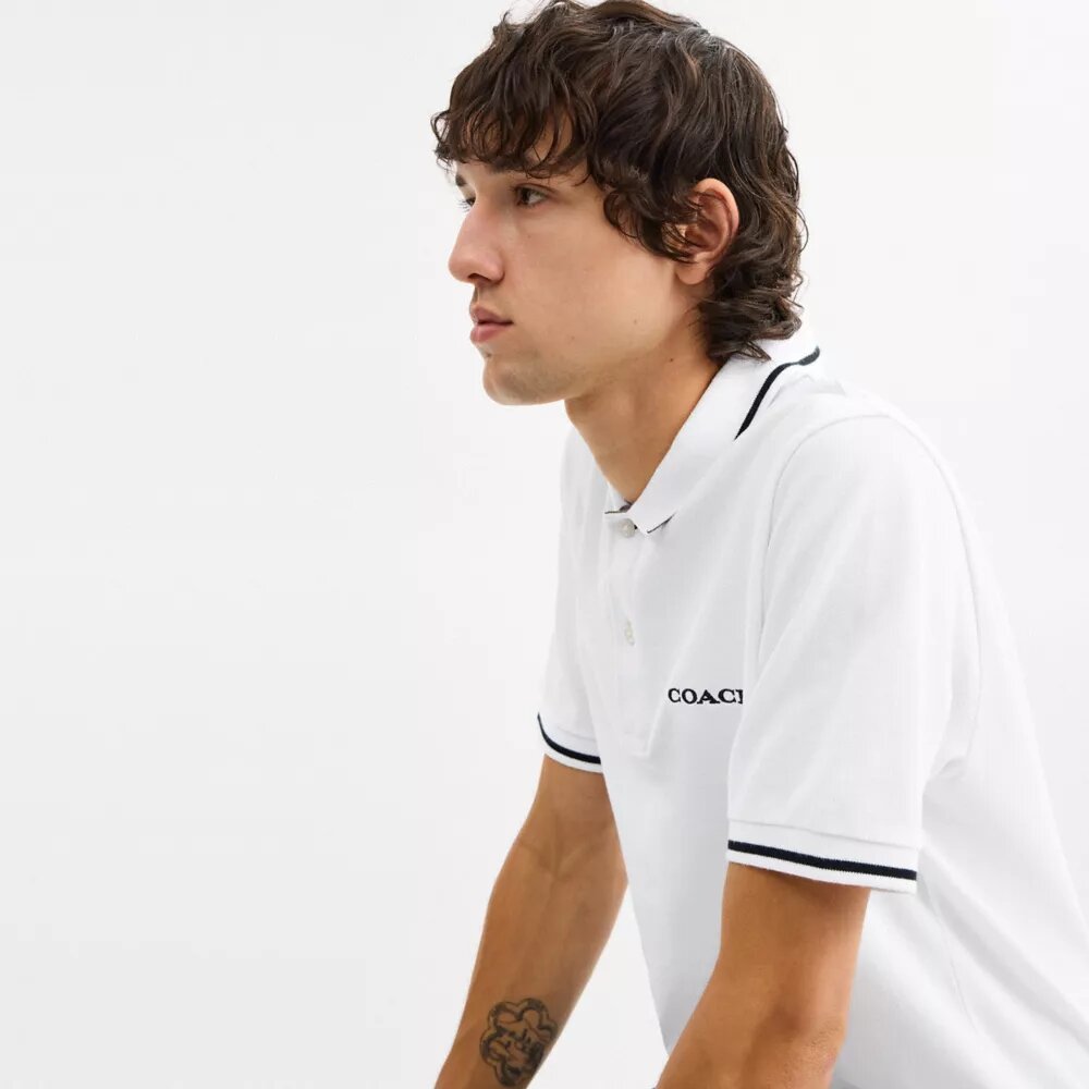 Signature Trim Koszulka polo z bawełny organicznej