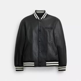 Skórzana kurtka typu varsity