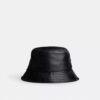 Skórzany kapelusz typu bucket