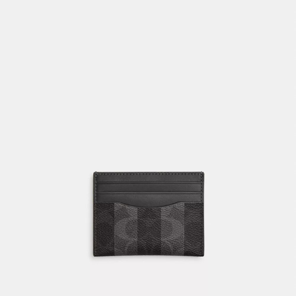 Smukłe etui na dowód osobisty z Signature Canvas w paski