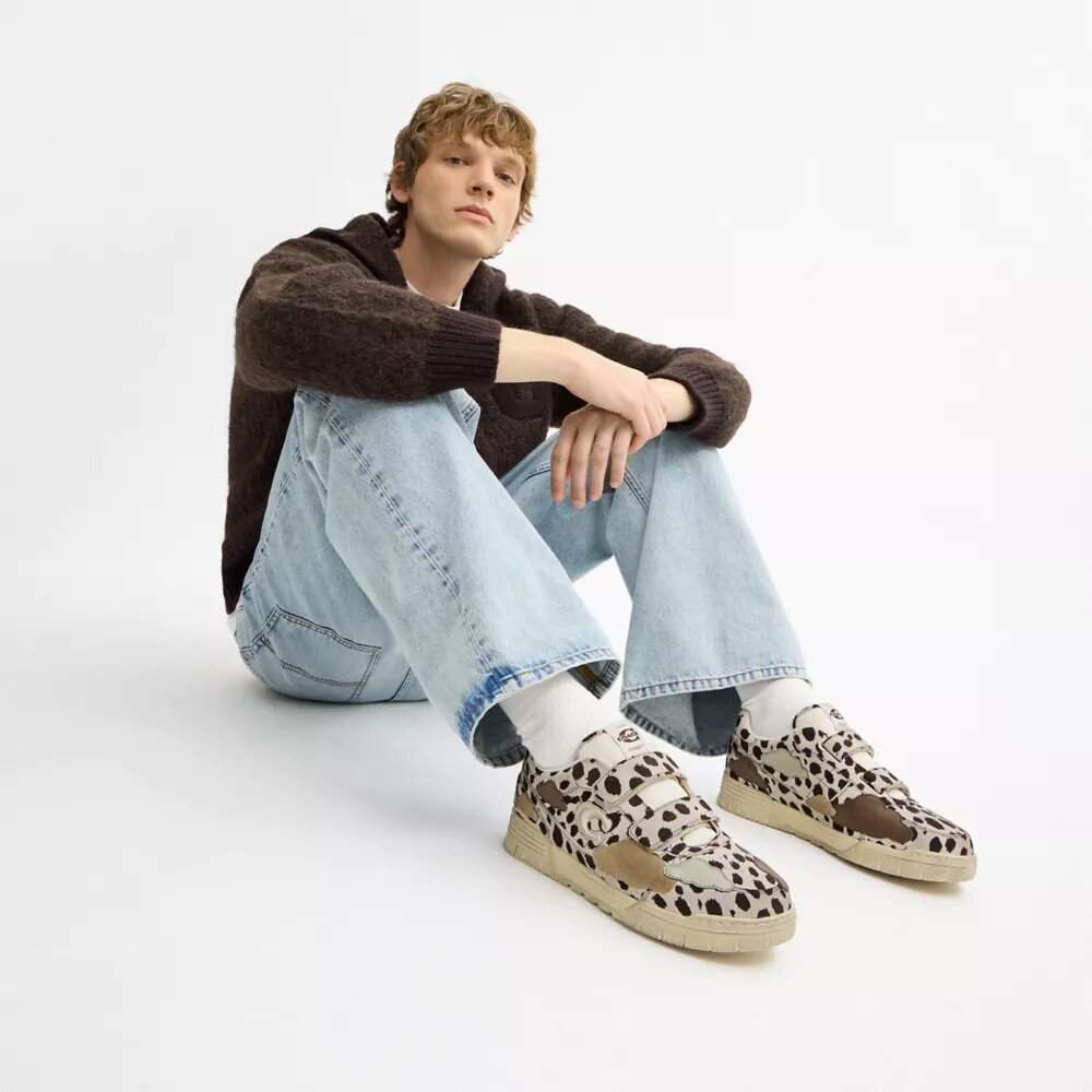 Sneakersy Soho z podwójnymi paskami i motywem chmur