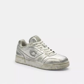 Sneakersy Soho z postarzanej skóry metalicznej