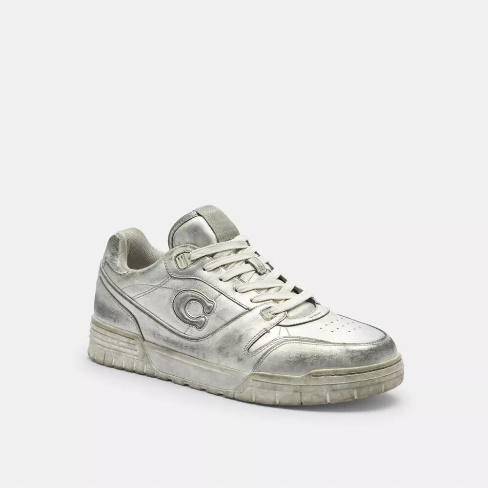 Sneakersy Soho z postarzanej skóry metalicznej