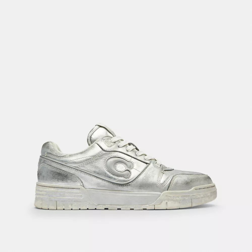 Sneakersy Soho z postarzanej skóry metalicznej