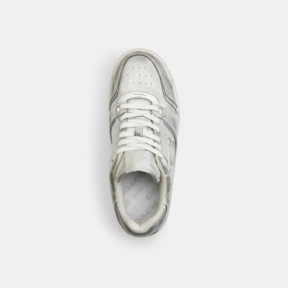 Sneakersy Soho z postarzanej skóry metalicznej