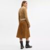 Spódnica midi z zamszu w stylu retro