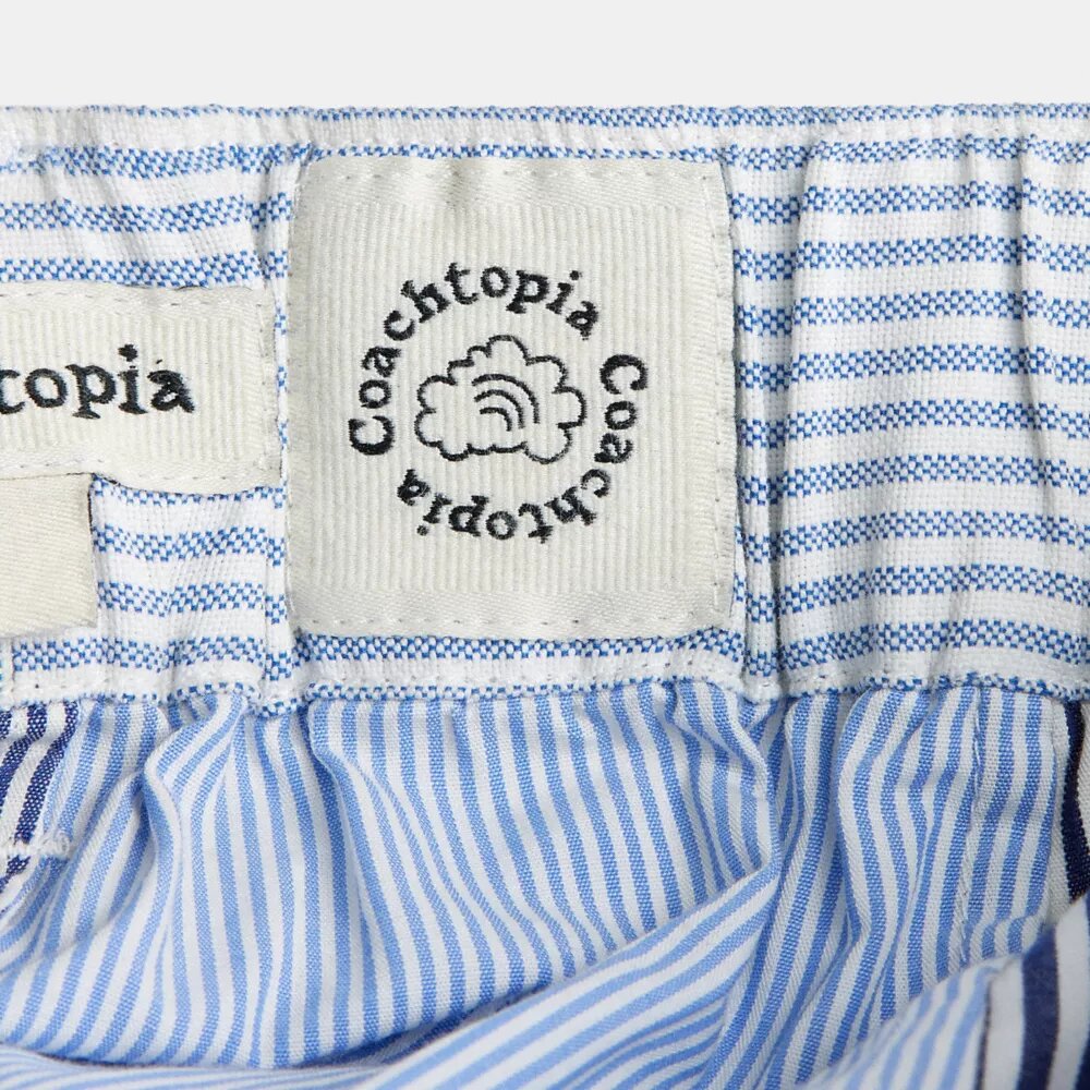 Spodnie w paski w stylu patchworku