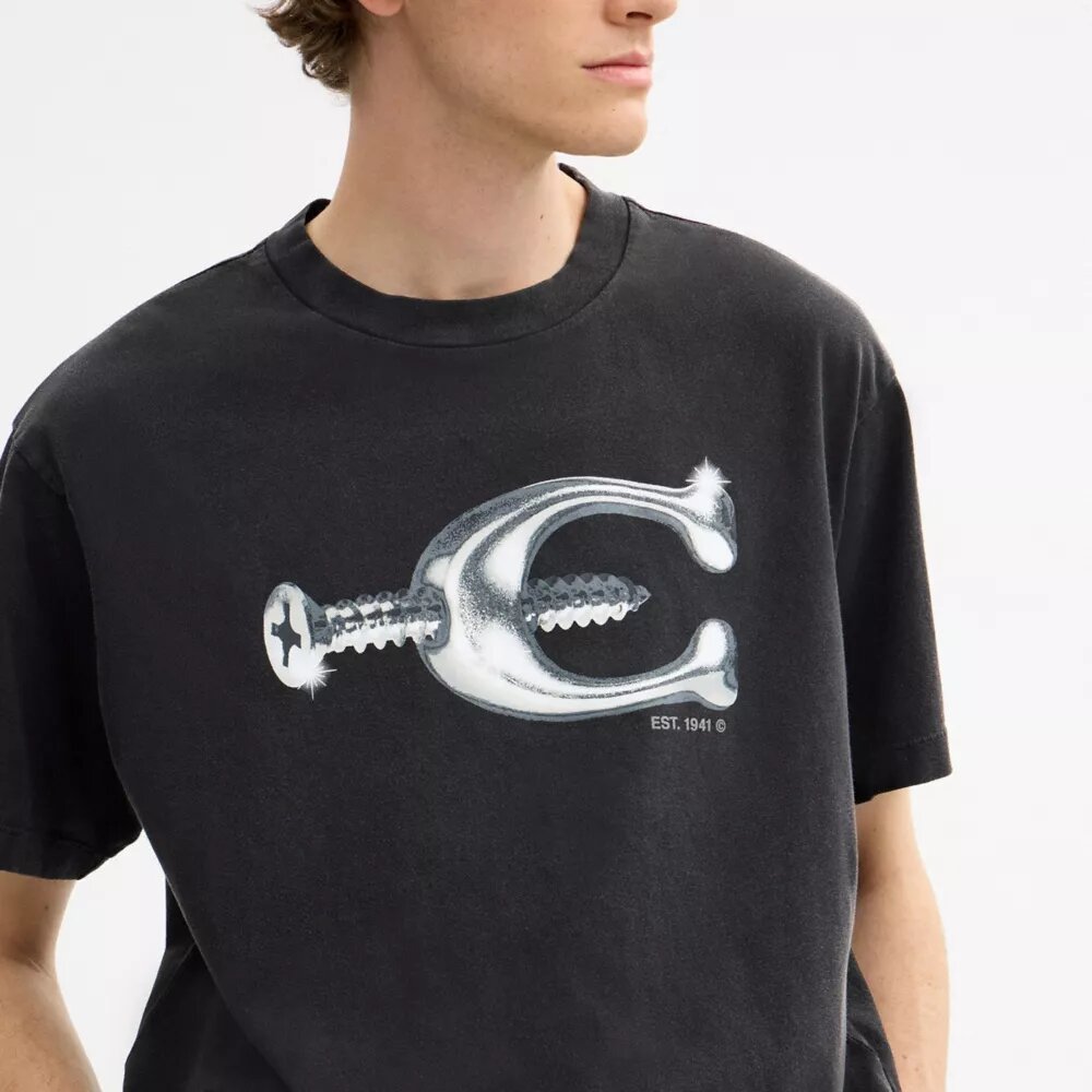 T-shirt „Hardware Relaxed” z bawełny organicznej