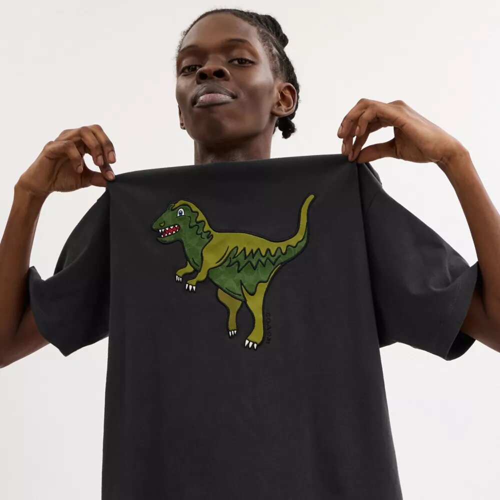 T-shirt Rexy o luźnym kroju z bawełny organicznej