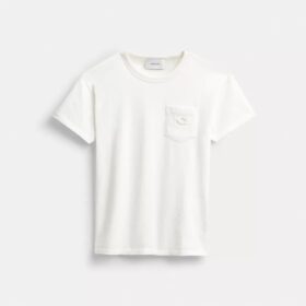 T-shirt z krótkim rękawem i kieszenią z bawełny organicznej