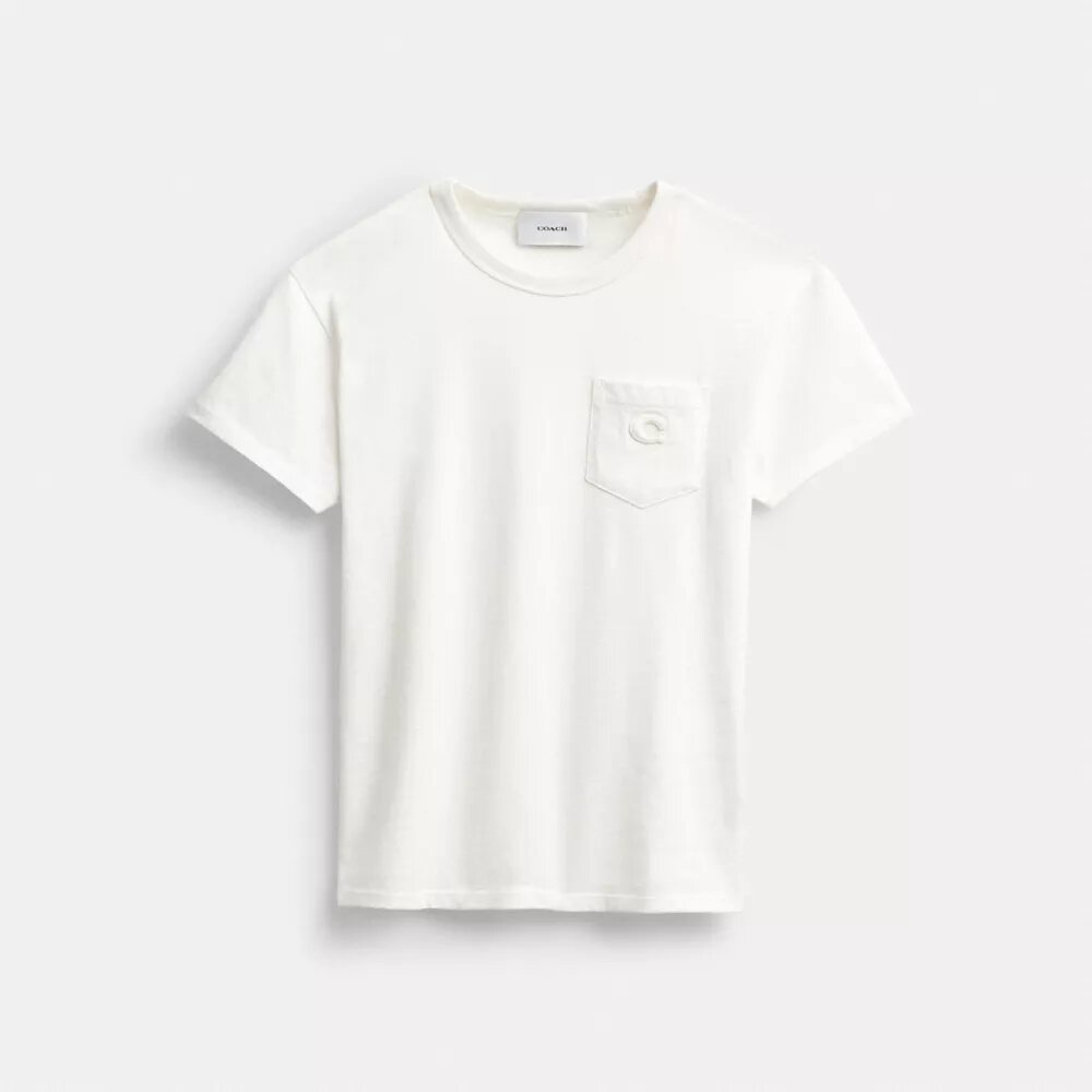 T-shirt z krótkim rękawem i kieszenią z bawełny organicznej
