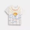 T-shirt z nadrukiem „Airbrush” w stylu lat 90. z bawełny organicznej