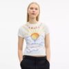 T-shirt z nadrukiem „Airbrush” w stylu lat 90. z bawełny organicznej