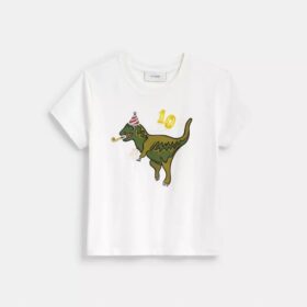 T-shirt z okazji 10. urodzin Rexy'ego w stylu lat 90. z bawełny organicznej