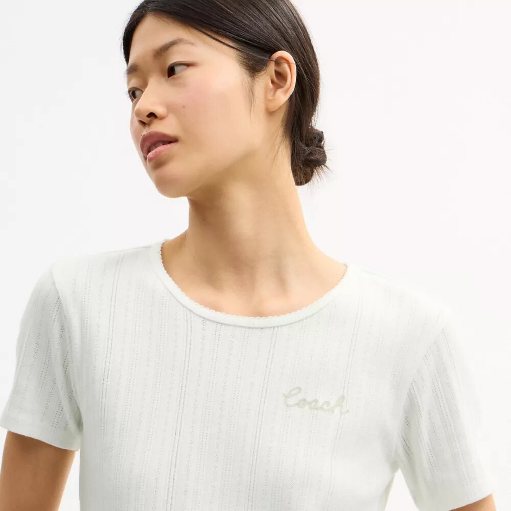 T-shirty Pointelle