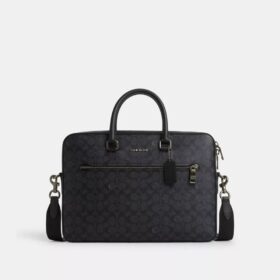 Torbę Ethan Slim Brief z Signature Canvas