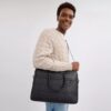 Torbę Ethan Slim Brief z Signature Canvas