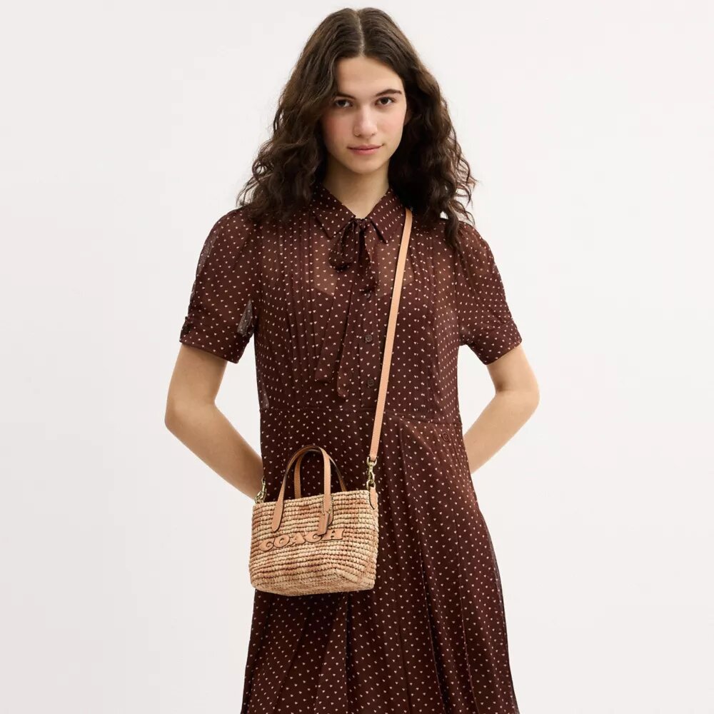 Torba City Mini Shopper z nadrukiem w kratkę