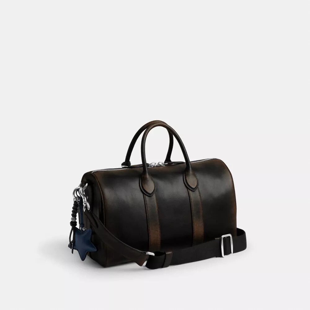 Torba Compass 35 z postarzanej skóry z zawieszkami