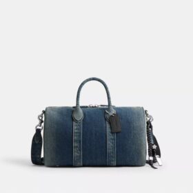 Torba Compass 35 z regenerowanego denimu bawełnianego z zawieszkami