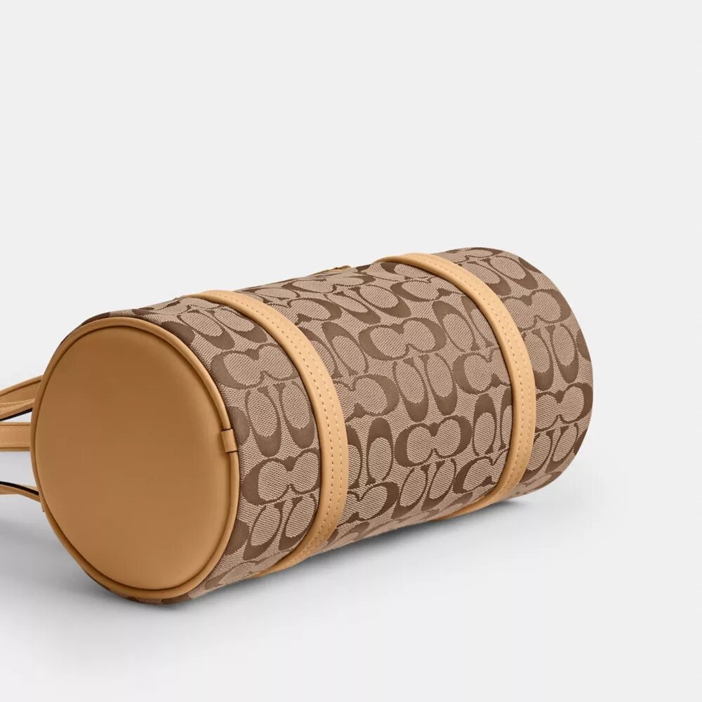 Torba Kisslock Barrel 28 w charakterystycznym żakardzie