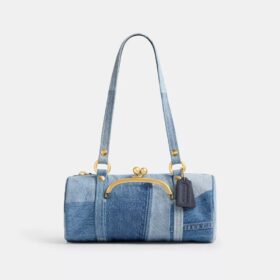 Torba Kisslock Barrel 28 z przetworzonego dżinsu