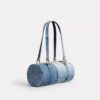 Torba Kisslock Barrel 28 z przetworzonego dżinsu