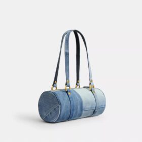 Torba Kisslock Barrel 28 z przetworzonego dżinsu