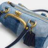 Torba Kisslock Barrel 28 z przetworzonego dżinsu