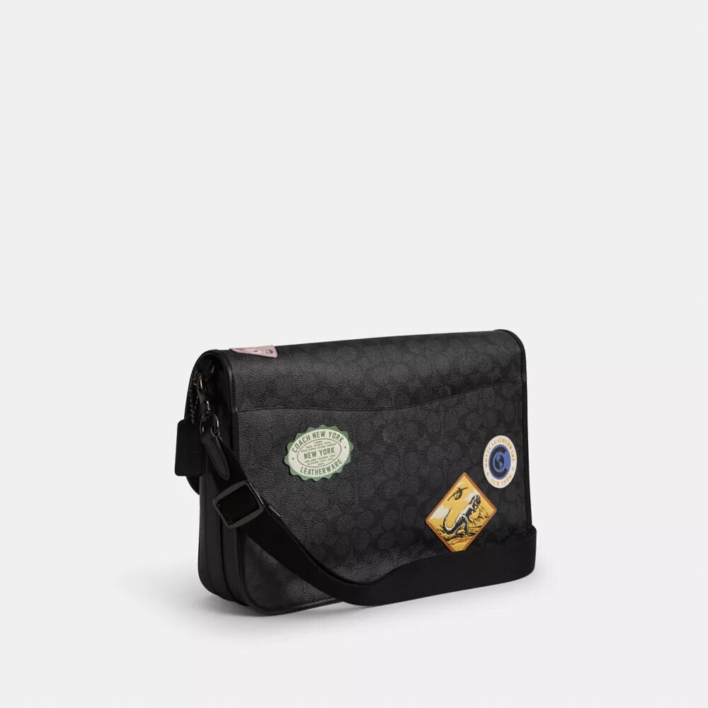 Torba kurierska Hitch z Signature Canvas z naszywkami