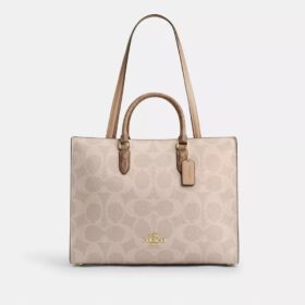 Torba Maggie z Signature Canvas w blokowe wzory
