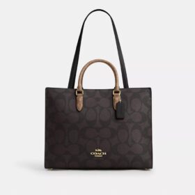 Torba Maggie z Signature Canvas w blokowe wzory