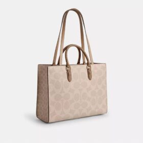 Torba Maggie z Signature Canvas w blokowe wzory