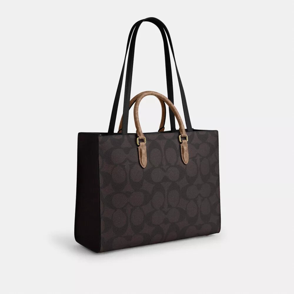 Torba Maggie z Signature Canvas w blokowe wzory