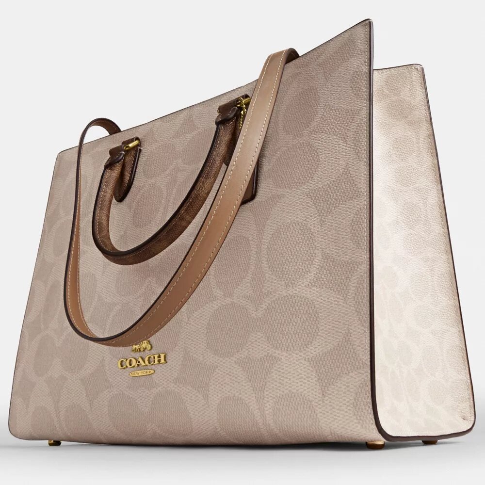 Torba Maggie z Signature Canvas w blokowe wzory
