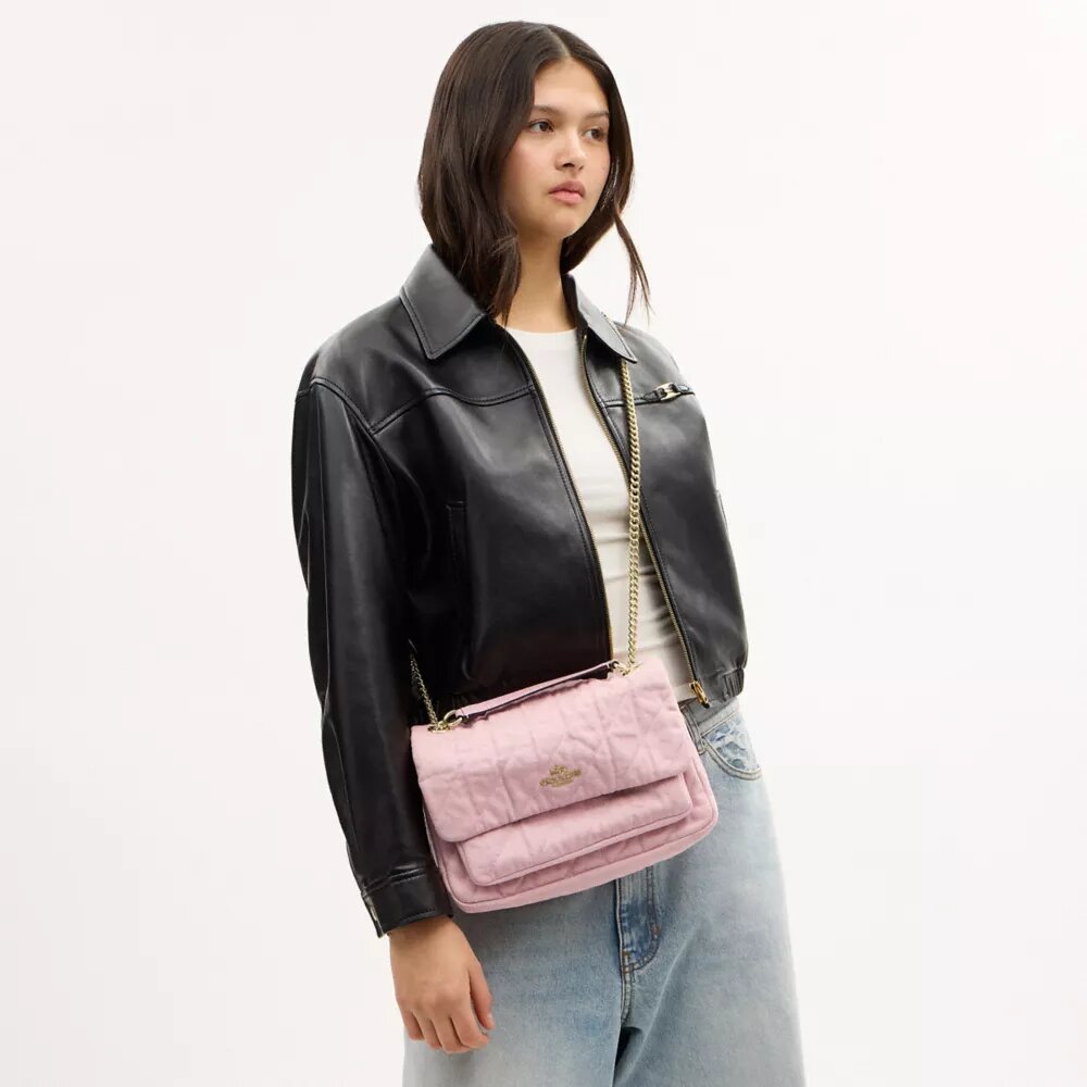 Torba na ramię Elodie z dżinsu „Loved Denim” z pikowaniem