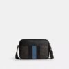 Torba na ramię Graham z Signature Canvas w paski w stylu uniwersyteckim